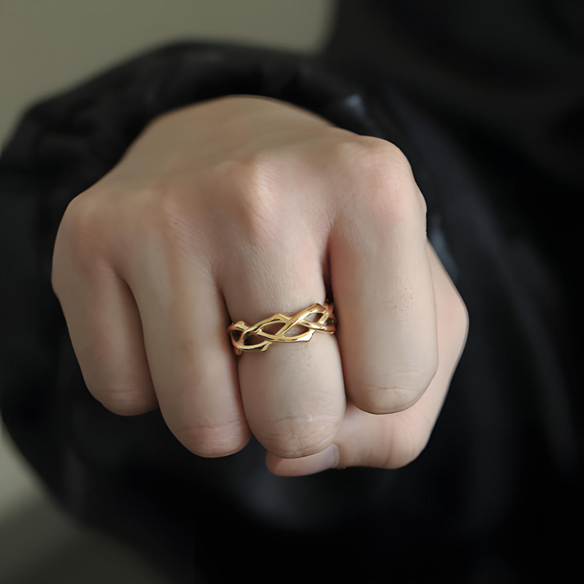 __switch:Or Bague Couronne d'Épines Or