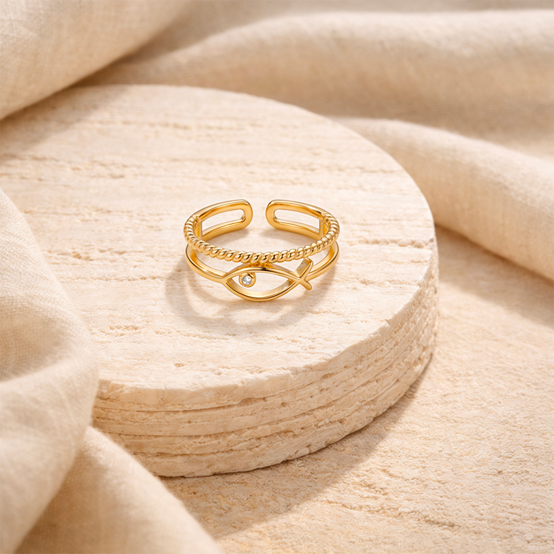 Bague Ichtus dorée