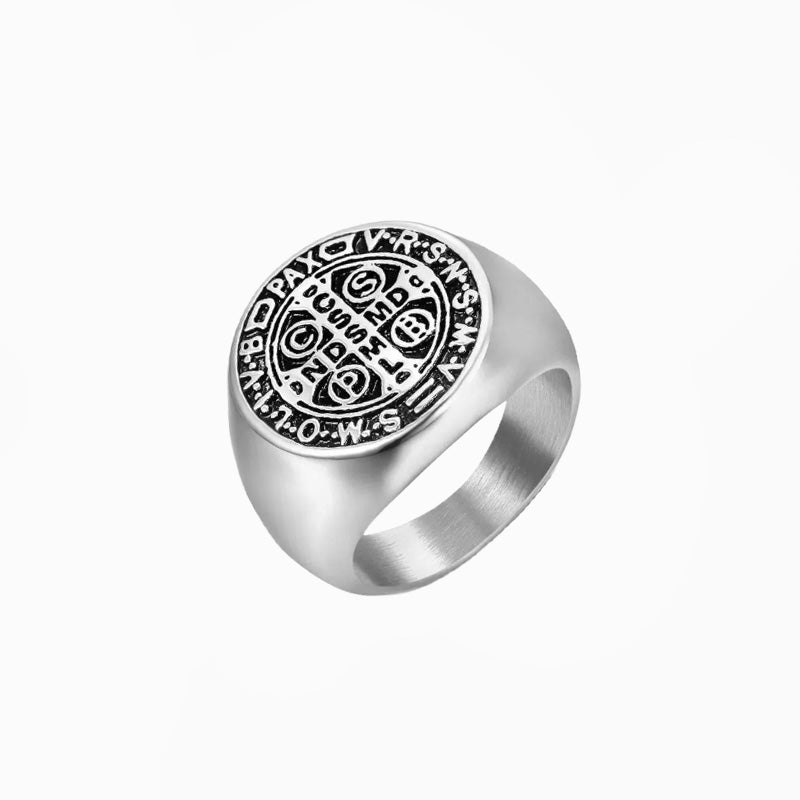 __switch:Argent Bague Saint Benoit Argent