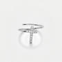 Bague croix argent argentée