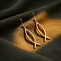 Boucles d'oreilles Ichtus dorée