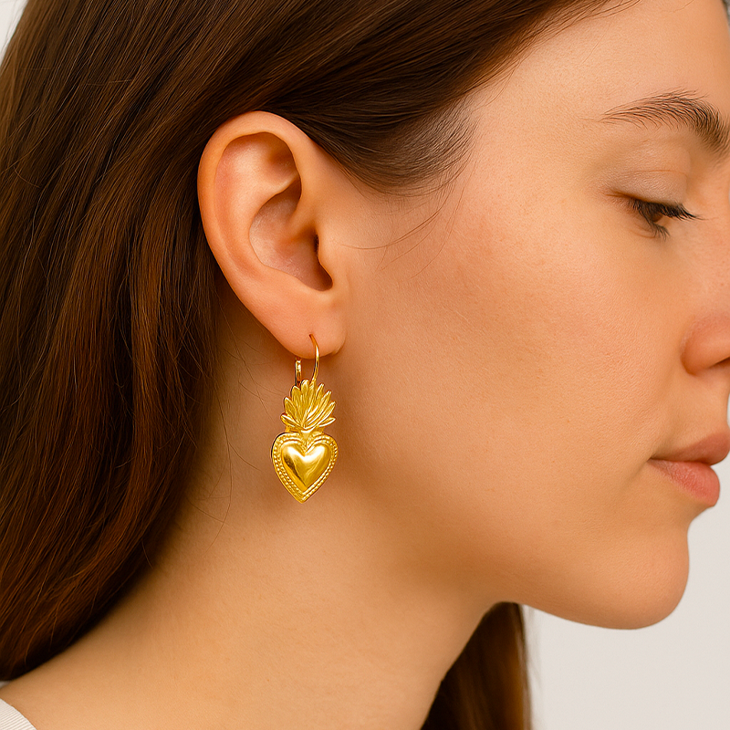 Boucles d'Oreilles Sacré Cœur