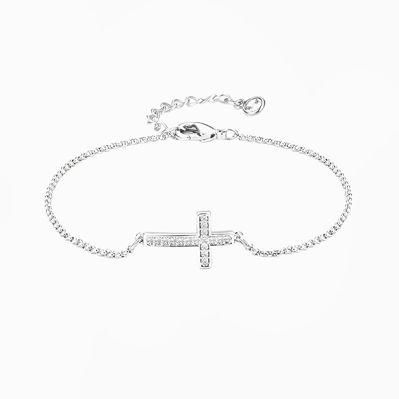 __switch:Argent Bracelet Croix Catholique