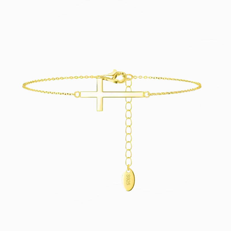 __switch:Or Bracelet Croix Chrétienne