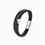 __switch:Argent Bracelet Croix Cuir
