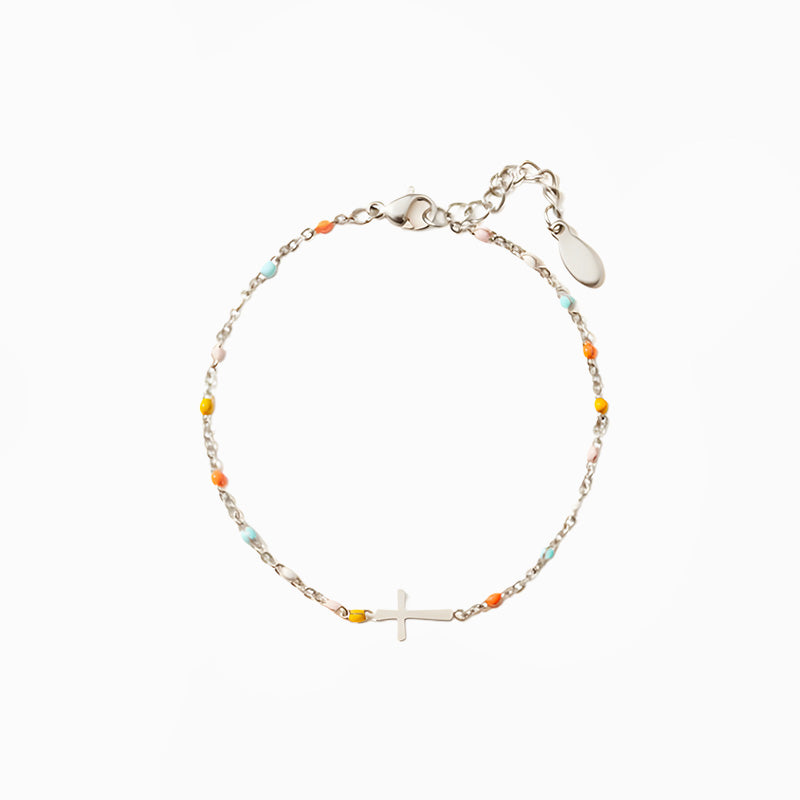 __switch:Argent Bracelet Croix Fantaisie 