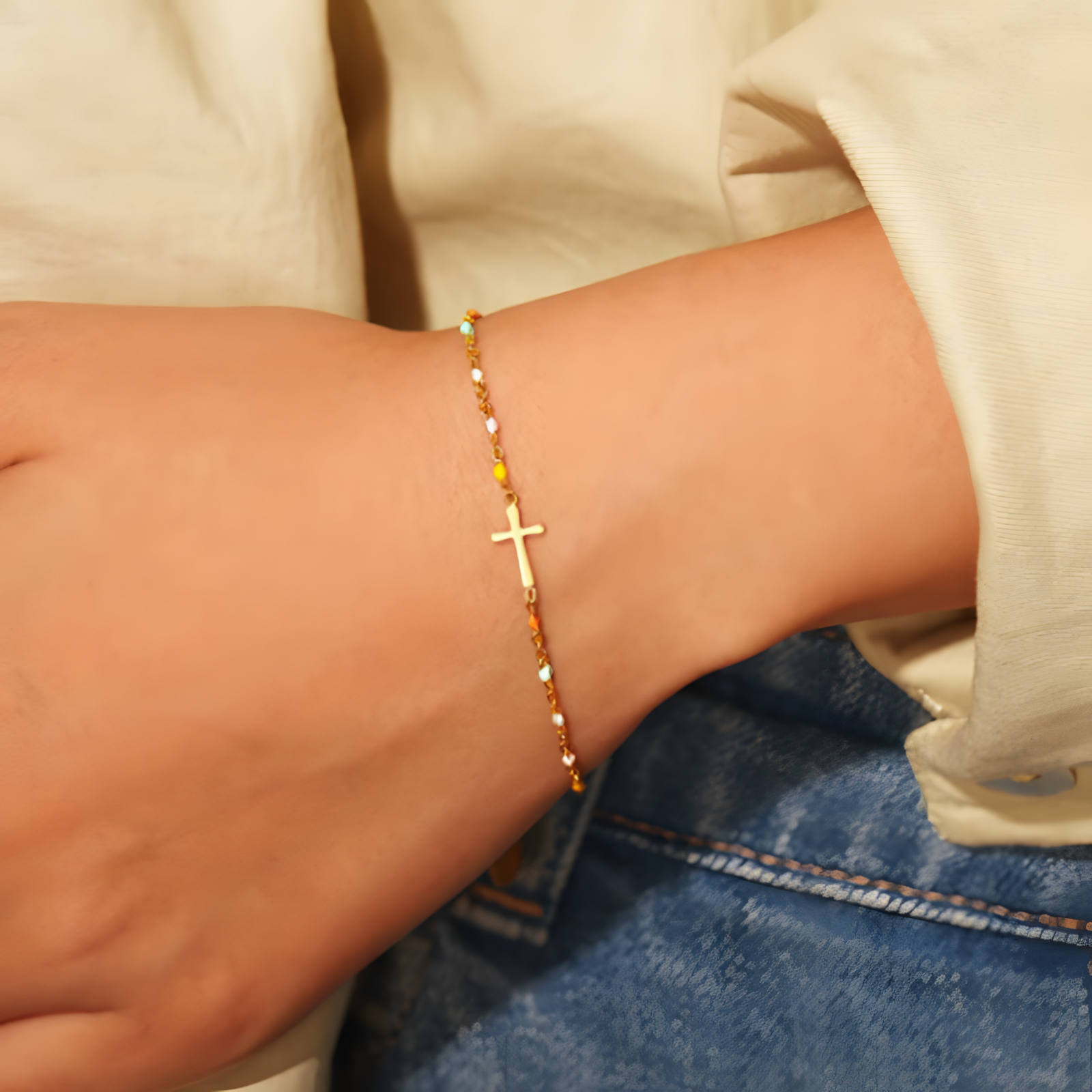 Bracelet Croix Fantaisie Femme