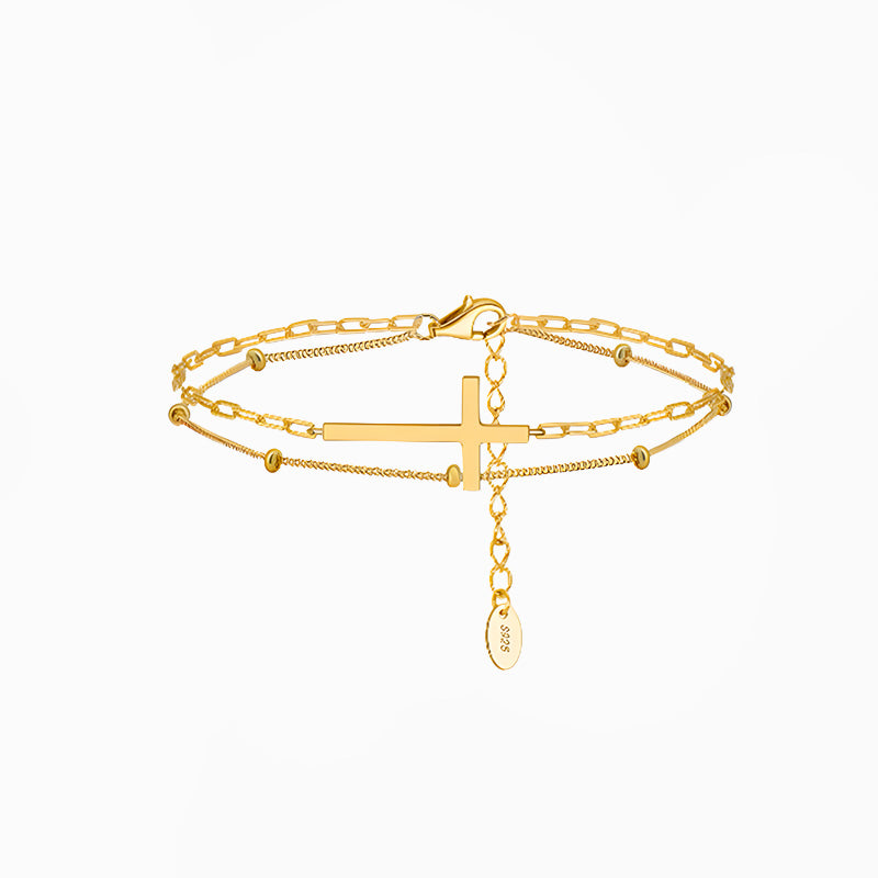 __switch:or Bracelet Croix de Jésus