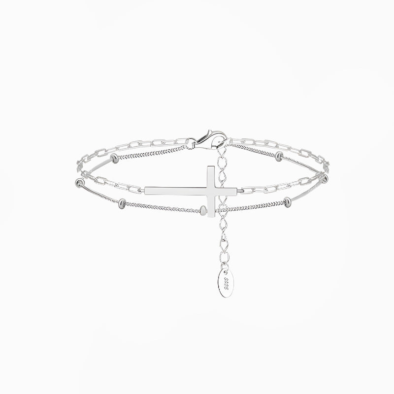 __switch:argent Bracelet Croix de Jésus Argent