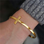 Bracelet croix jonc Or