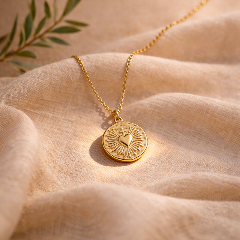Collier Sacré-Cœur dorée