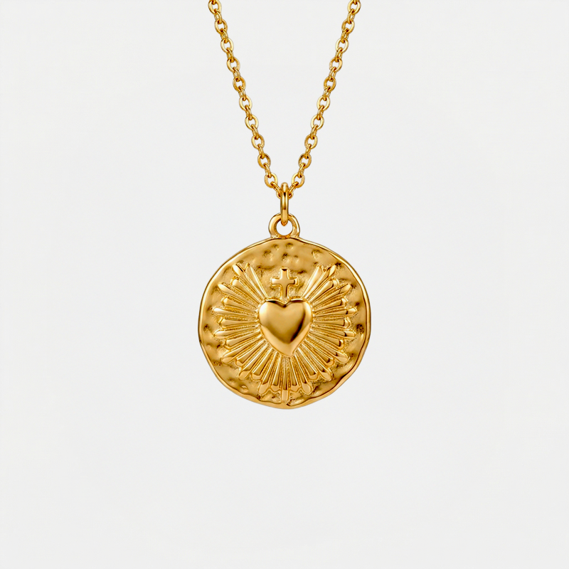 Collier Sacré-Cœur, finition dorée