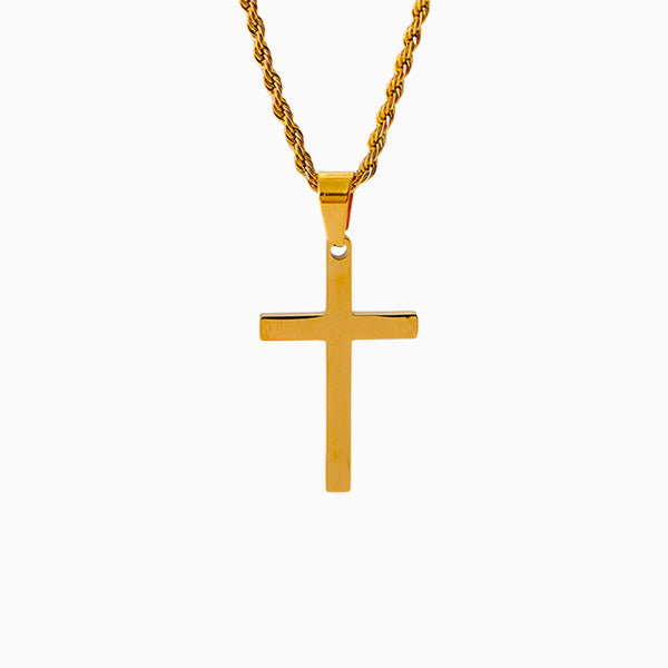 __switch:Or Collier croix fine homme