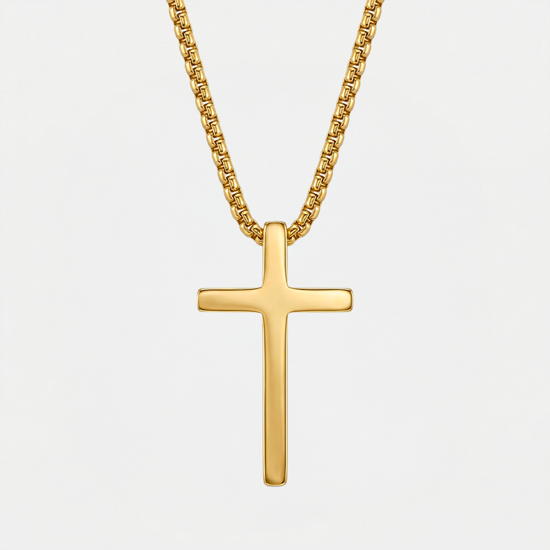 Collier Croix Minimaliste __switch:Or 
