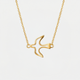 Collier colombe Saint-Esprit, finition dorée