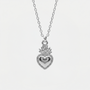 Collier Ex Voto cœur argentée