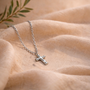Collier petite croix argent argentée