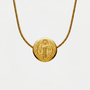 Collier médaille saint Benoît, finition dorée