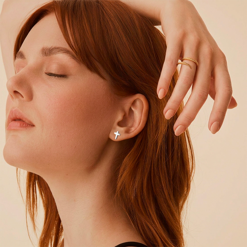 Puces d'oreilles croix - Fidelis