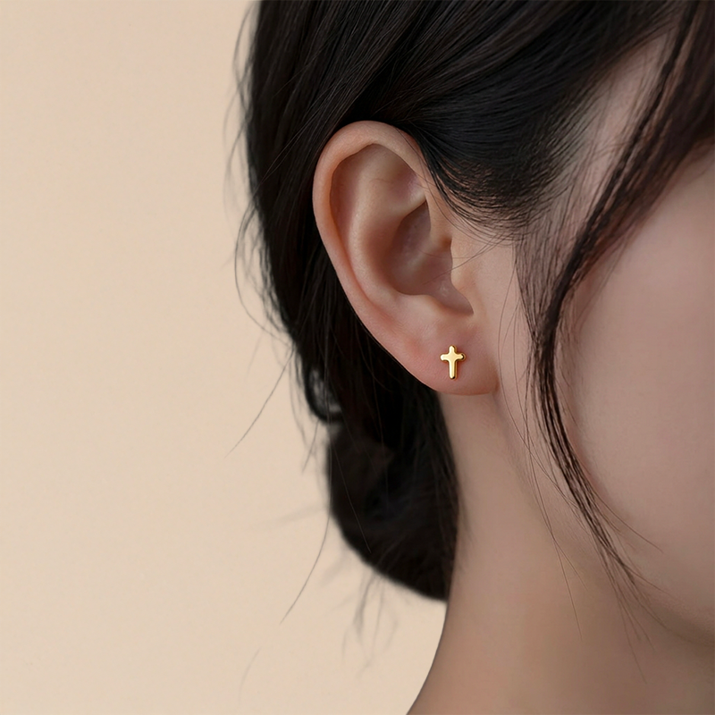 Puces d'oreilles croix - Fidelis