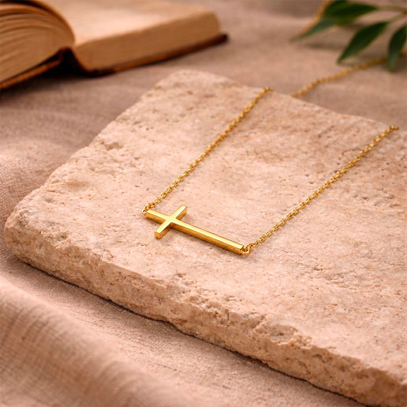 Collier Croix Horizontale__switch:Or