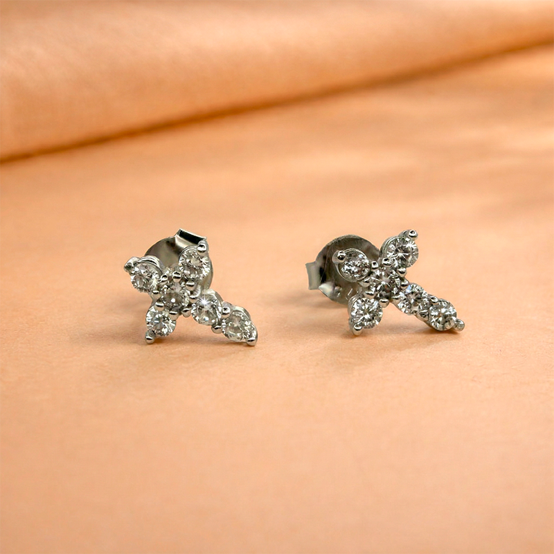 Boucles d'oreilles croix de Jésus - Lumen