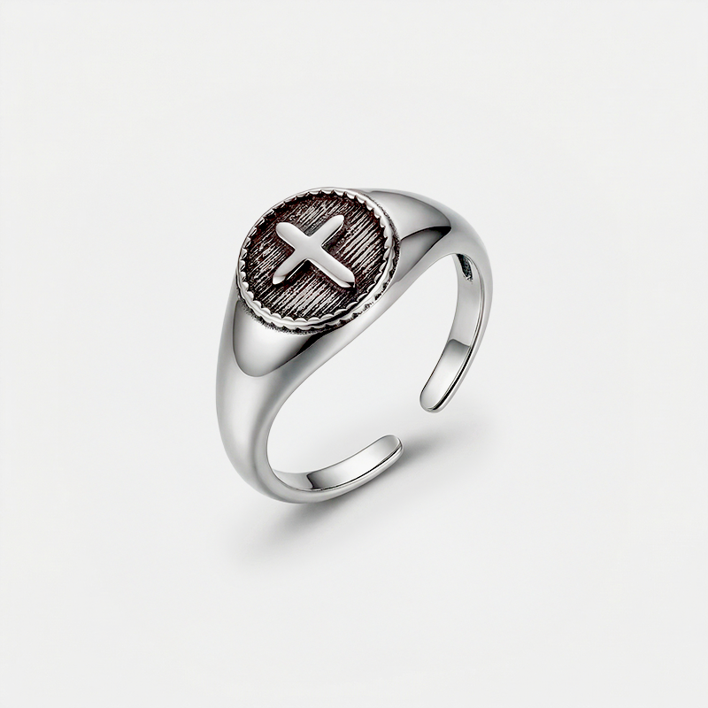 Chevalière argent croix - Miserere