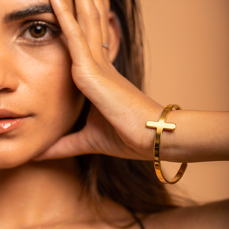 Bracelet croix jonc - Pacis