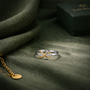 Bague croix infini dorée et argentée