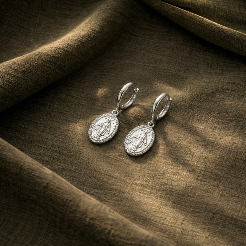 Boucles d'oreilles Vierge Marie - Regina