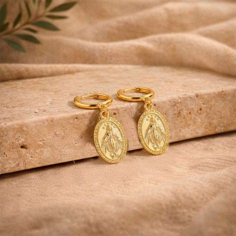 Boucles d'oreilles Vierge Marie - Regina