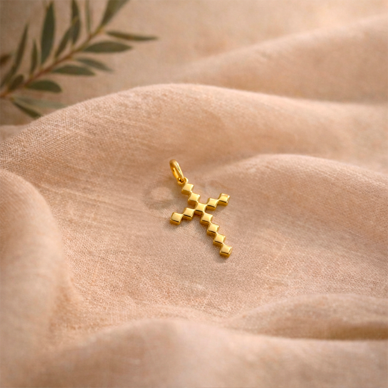 Pendentif croix femme argent - Serena