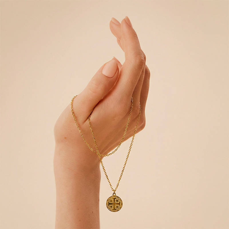 Collier croix de Jérusalem - Terrae
