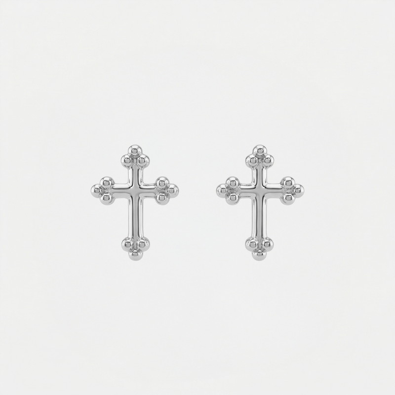Boucles d'oreilles croix tréflée - Trinitas
