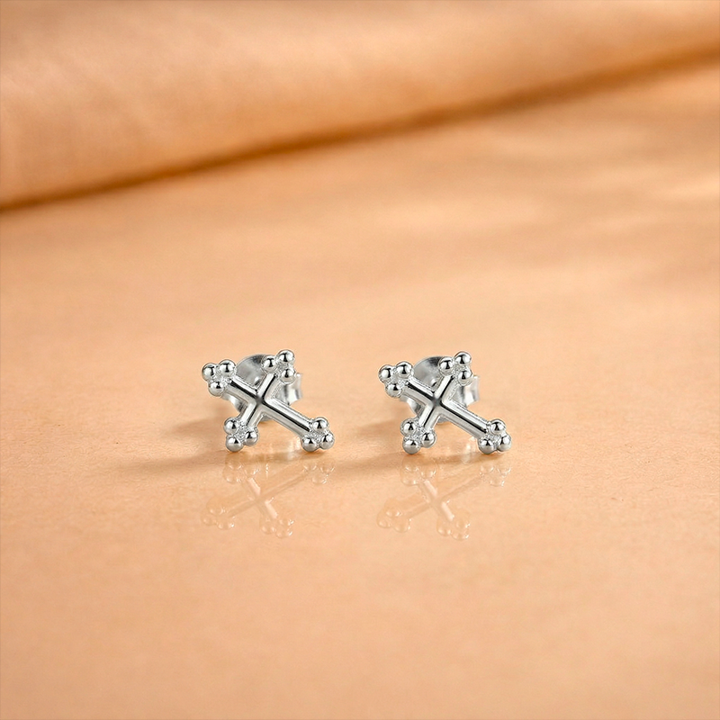 Boucles d'oreilles croix tréflée - Trinitas