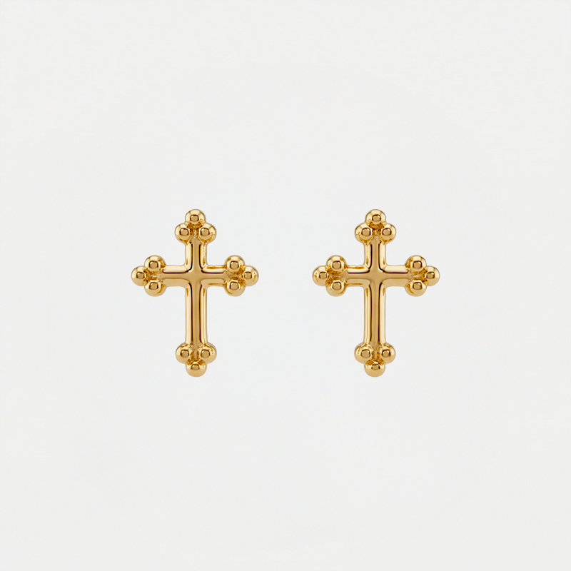 Boucles d'oreilles croix tréflée - Trinitas