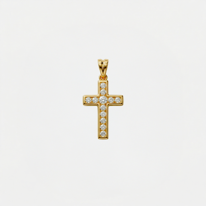 Pendentif croix femme strass - Virtus