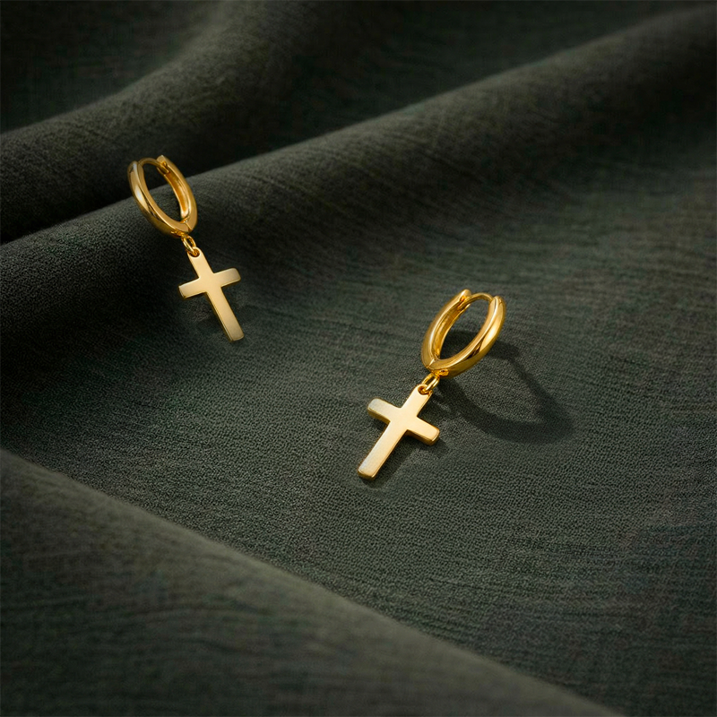 Boucles d'oreilles croix